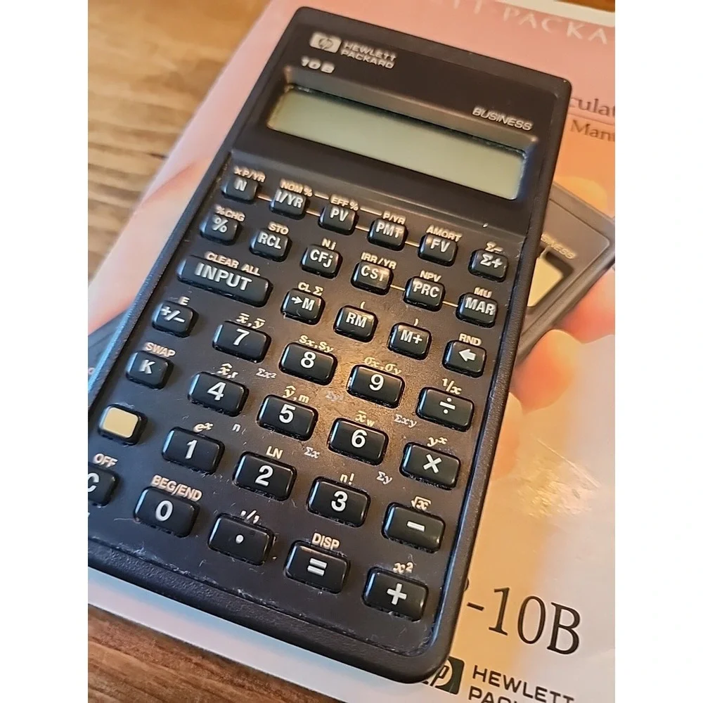 Vintage HP 10B BUSINESS Calculator With Manual, 1987, For Parts, Doesn't Work‎